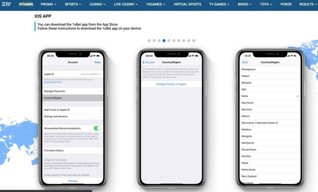 1xBet App Description